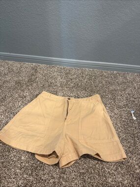 Women Tan Casual Cotton Shorts